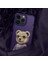 iPhone 14 Pro Max Uyumlu 3D Kıyafet Mor Ayıcık Detaylı Nakış İşlemeli Kabartmalı Fashion Pet Kılıf 9