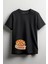 Pizza Italya Baskılı Unisex T-Shirt Siyah 1