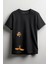 Daffy Duck Sol Baskılı Unisex Tişört Siyah 1