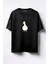 What Are You Looking At Baskılı Unisex Oversize T-Shirt Siyah 1