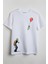 Balonlu Zombi Baskılı Unisex T-Shirt Beyaz 1