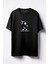 Bugs Bunny What's Up Doc Baskılı Unisex Oversize T-Shirt Siyah 1