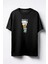 I Am Just A Chill Guy Baskılı Unisex Oversize T-Shirt Siyah 1