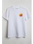 Dil Çıkaran Emoji Baskılı Unisex T-Shirt Beyaz 1