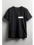 Hi Astronot Baskılı Unisex T-Shirt Siyah 1