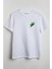 Maskeli Salatalık Baskılı Unisex T-Shirt Beyaz 1