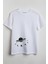 Jupiterdeki Astronotlar Baskılı Unisex T-Shirt Beyaz 1