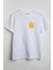 Saçını Tarayan Güneş Baskılı Unisex T-Shirt Beyaz 1
