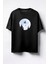 Dönence Baskılı Unisex Oversize T-Shirt Siyah 1