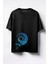 Göz Alan Paraşütler Baskılı Unisex Oversize T-Shirt Siyah 1