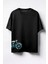 Motorlu Baskılı Unisex Oversize T-Shirt Siyah 1