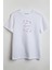 Merry Christmas Baston Şekerleri Yılbaşı Baskılı Unisex T-Shirt Beyaz 1