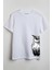 Baykuş Hp Baskılı Unisex T-Shirt Beyaz 1
