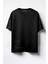 No One Cares Baskılı Unisex Oversize T-Shirt Siyah 1