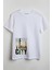 Alta Baskılı Newyork City Baskılı Unisex T-Shirt Beyaz 1