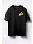 No Baskılı Unisex Oversize T-Shirt Siyah 1
