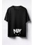 Dark Kedi Baskılı Unisex Oversize T-Shirt Siyah 1