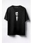 Saklı Joker Baskılı Unisex Oversize T-Shirt Siyah 1