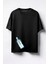 Bombay Bomb Baskılı Unisex Oversize T-Shirt Siyah 1