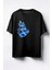 Just Keep Swimming Baskılı Unisex Oversize T-Shirt Siyah 1
