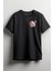 Yılbaşı Ağacı ve Kırmızı Baston Şekerli Kupa Baskılı Unisex T-Shirt Siyah 1