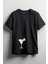 Tarifli Margarita Baskılı Unisex T-Shirt Siyah 1