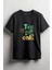 Tropical Beach Baskılı Unisex T-Shirt Siyah 1