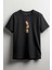 3 Lü Kurabiye Işıklı Yılbaşı Unisex T-Shirt Siyah 1