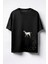 Dalmaçyalı Köpek Baskılı Unisex Oversize T-Shirt Siyah 1