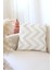 Ekru Punch Desenli Pamuk ve Mikro Polyester Dekoratif Kırlent Kılıfı – Line Model, 45x45 cm 7