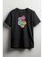 Smile Faces Baskılı Unisex T-Shirt Siyah 1