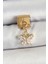 316L Çelik Sallantılı Zirkon Taşlı Kelebek Model Gold Renk Nomination Charm - TJ-BC1434 1