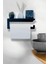 Bej Modern Metal 3'lü Set Raflı Banyo Havlu Askılığı Rulo Havlu Tuvalet Kağıtlık Banyo Organizer Di 3