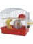 Oval Oyuncaklı Hamster Kafesi Kırmızı 1