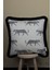 Leopar Desenli Püsküllü 43X43CM Dekoratif Kırlent Kılıfı 1