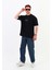 Siyah Göğüs Baskılı Oversize Unısex T-Shirt 1