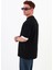 Siyah Göğüs Baskılı Oversize Unısex T-Shirt 2