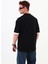 Siyah Göğüs Baskılı Oversize Unısex T-Shirt 5