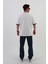 Beyaz Göğüs Baskılı Oversize Unısex T-Shirt 2
