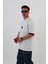 Beyaz Göğüs Baskılı Oversize Unısex T-Shirt 5