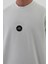 Beyaz Göğüs Baskılı Oversize Unısex T-Shirt 10