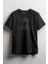 Merry Christmas Baston Şekerleri Yılbaşı Baskılı Unisex T-Shirt Siyah 1