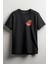 Kahve Bardağında Kurabiye Yılbaşı Baskılı Unisex T-Shirt Siyah 1