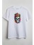 Renkli Iskelet Baskılı Unisex T-Shirt Beyaz 1