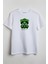 Hazard Iskelet Baskılı Unisex T-Shirt Beyaz 1