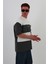 Skyline Oversize Erkek T-Shirt ANTRASİT GRİ-BEYAZ 4