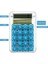 8 Haneli Mini Şeffaf Renkli Dijital Ofis Cep Hesap Makinesi 3