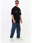 Ince Şeritli Beyaz Oversize Erkek T-Shirt 5