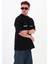Ince Şeritli Beyaz Oversize Erkek T-Shirt 4