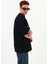 Ince Şeritli Beyaz Oversize Erkek T-Shirt 9